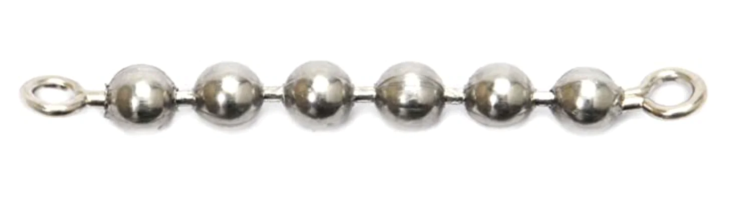 Large Eye Six Bead Chain Swivels - 5pk