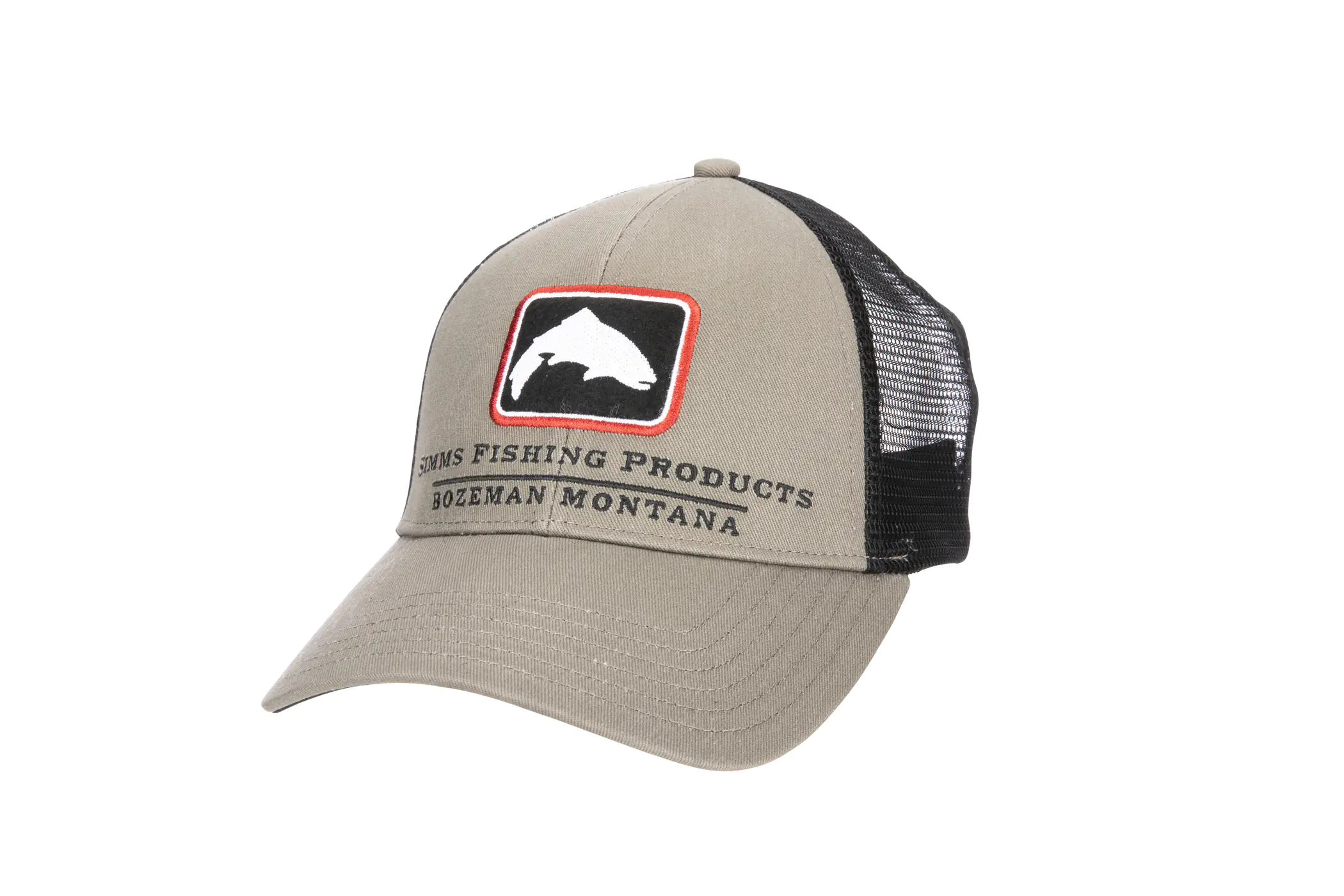 Simms Trout Icon Trucker Hat Carbon